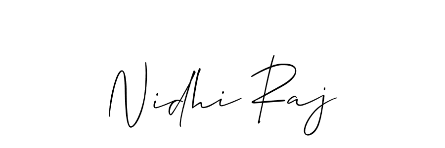 How to make Nidhi Raj signature? Allison_Script is a professional autograph style. Create handwritten signature for Nidhi Raj name. Nidhi Raj signature style 2 images and pictures png