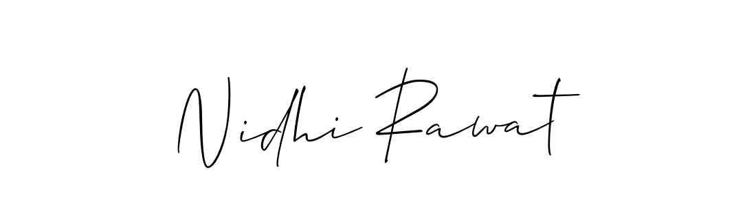 Use a signature maker to create a handwritten signature online. With this signature software, you can design (Allison_Script) your own signature for name Nidhi Rawat. Nidhi Rawat signature style 2 images and pictures png