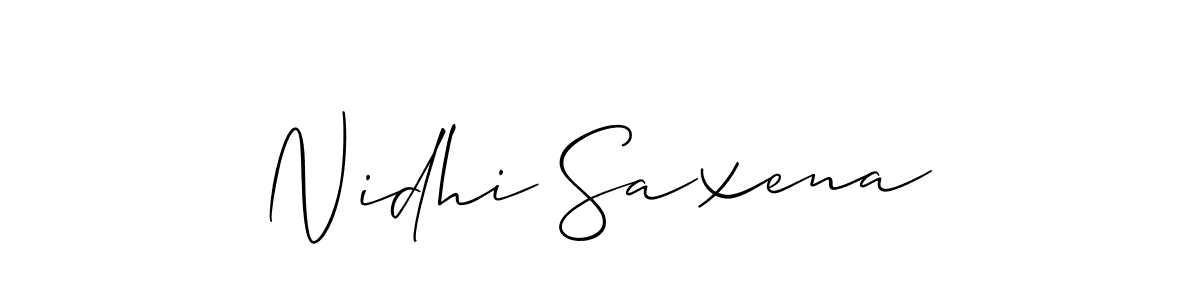 How to make Nidhi Saxena signature? Allison_Script is a professional autograph style. Create handwritten signature for Nidhi Saxena name. Nidhi Saxena signature style 2 images and pictures png