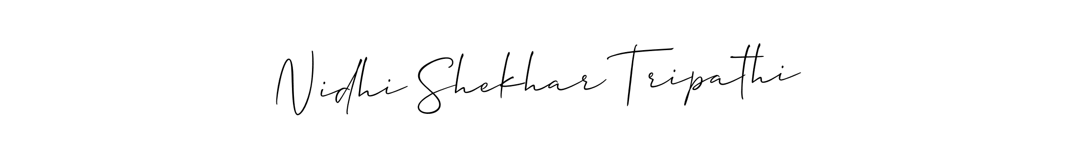 How to Draw Nidhi Shekhar Tripathi signature style? Allison_Script is a latest design signature styles for name Nidhi Shekhar Tripathi. Nidhi Shekhar Tripathi signature style 2 images and pictures png