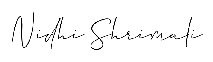 The Allison_Script font transforms the name Nidhi Shrimali into an executive sign with sharp precision and distinguished character. Nidhi Shrimali signature style 2 images and pictures png