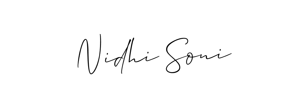 Best and Professional Signature Style for Nidhi Soni. Allison_Script Best Signature Style Collection. Nidhi Soni signature style 2 images and pictures png