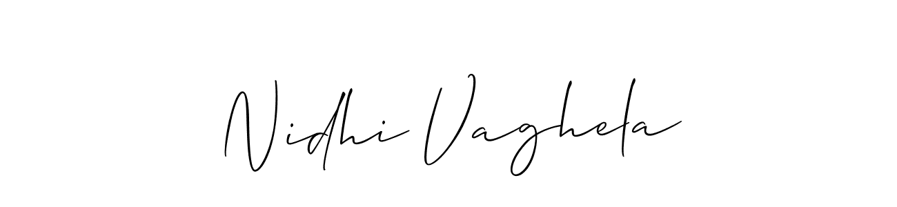 Similarly Allison_Script is the best handwritten signature design. Signature creator online .You can use it as an online autograph creator for name Nidhi Vaghela. Nidhi Vaghela signature style 2 images and pictures png