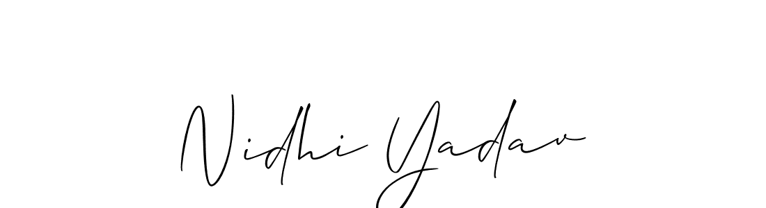 You should practise on your own different ways (Allison_Script) to write your name (Nidhi Yadav) in signature. don't let someone else do it for you. Nidhi Yadav signature style 2 images and pictures png
