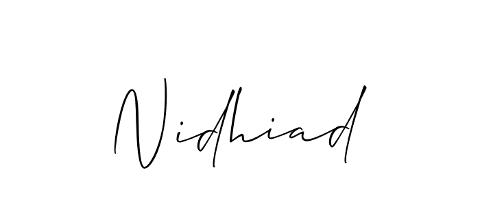 Best and Professional Signature Style for Nidhiad. Allison_Script Best Signature Style Collection. Nidhiad signature style 2 images and pictures png