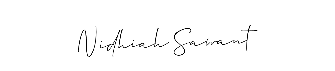 Make a beautiful signature design for name Nidhiah Sawant. Use this online signature maker to create a handwritten signature for free. Nidhiah Sawant signature style 2 images and pictures png