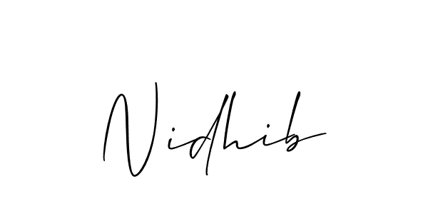 Allison_Script is a professional signature style that is perfect for those who want to add a touch of class to their signature. It is also a great choice for those who want to make their signature more unique. Get Nidhib name to fancy signature for free. Nidhib signature style 2 images and pictures png