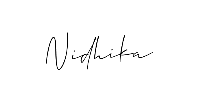 Nidhika stylish signature style. Best Handwritten Sign (Allison_Script) for my name. Handwritten Signature Collection Ideas for my name Nidhika. Nidhika signature style 2 images and pictures png