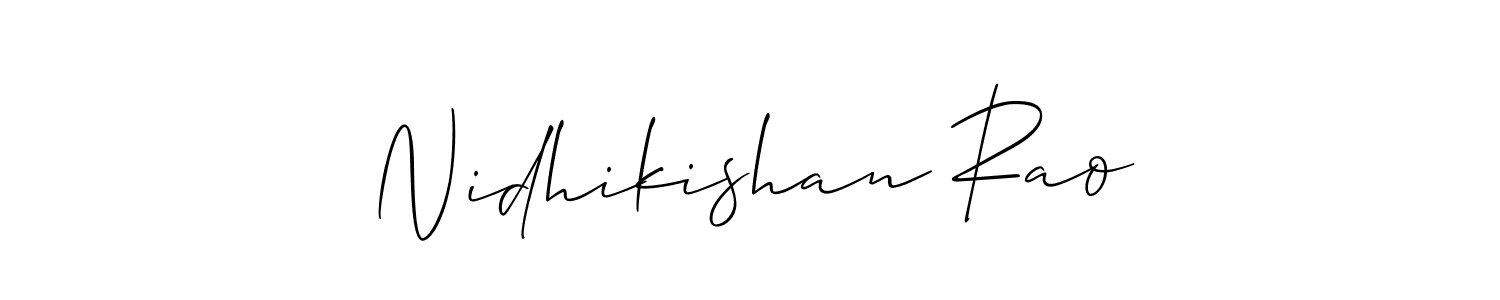 Similarly Allison_Script is the best handwritten signature design. Signature creator online .You can use it as an online autograph creator for name Nidhikishan Rao. Nidhikishan Rao signature style 2 images and pictures png