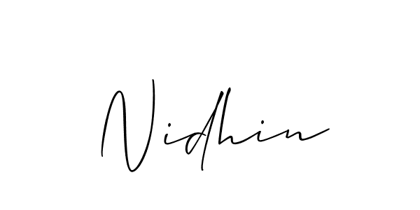 It looks lik you need a new signature style for name Nidhin. Design unique handwritten (Allison_Script) signature with our free signature maker in just a few clicks. Nidhin signature style 2 images and pictures png