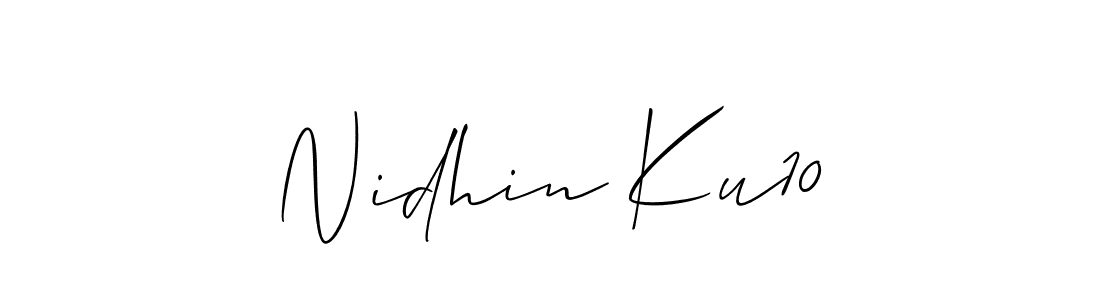 Make a beautiful signature design for name Nidhin Ku10. Use this online signature maker to create a handwritten signature for free. Nidhin Ku10 signature style 2 images and pictures png