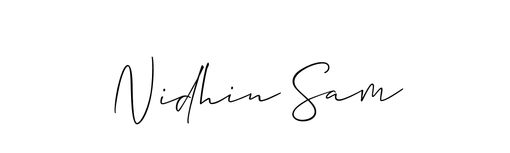 See photos of Nidhin Sam official signature by Spectra . Check more albums & portfolios. Read reviews & check more about Allison_Script font. Nidhin Sam signature style 2 images and pictures png