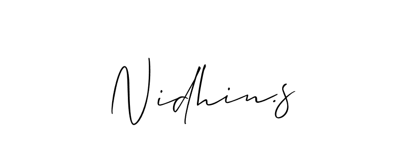 This is the best signature style for the Nidhin.s name. Also you like these signature font (Allison_Script). Mix name signature. Nidhin.s signature style 2 images and pictures png