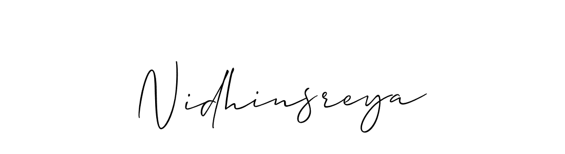 Once you've used our free online signature maker to create your best signature Allison_Script style, it's time to enjoy all of the benefits that Nidhinsreya name signing documents. Nidhinsreya signature style 2 images and pictures png