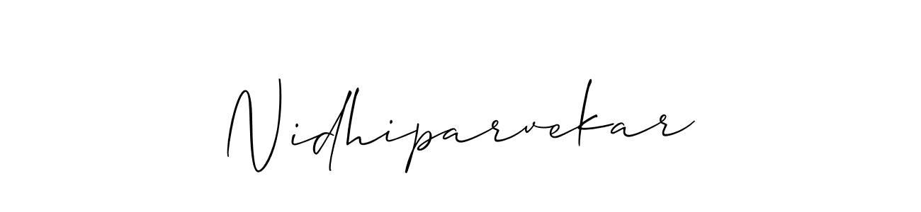 Design your own signature with our free online signature maker. With this signature software, you can create a handwritten (Allison_Script) signature for name Nidhiparvekar. Nidhiparvekar signature style 2 images and pictures png