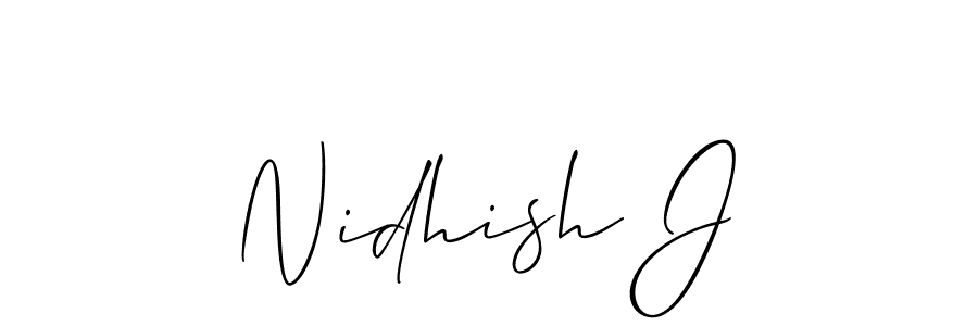 Similarly Allison_Script is the best handwritten signature design. Signature creator online .You can use it as an online autograph creator for name Nidhish J. Nidhish J signature style 2 images and pictures png
