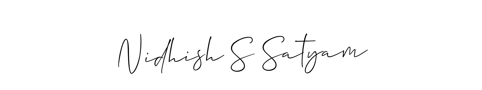 Once you've used our free online signature maker to create your best signature Allison_Script style, it's time to enjoy all of the benefits that Nidhish S Satyam name signing documents. Nidhish S Satyam signature style 2 images and pictures png