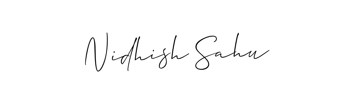 How to make Nidhish Sahu signature? Allison_Script is a professional autograph style. Create handwritten signature for Nidhish Sahu name. Nidhish Sahu signature style 2 images and pictures png