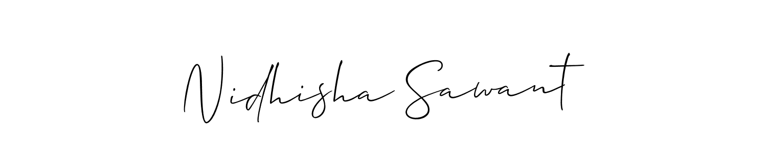 How to Draw Nidhisha Sawant signature style? Allison_Script is a latest design signature styles for name Nidhisha Sawant. Nidhisha Sawant signature style 2 images and pictures png