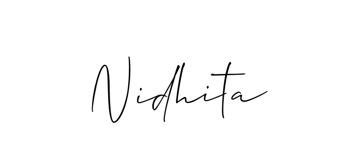 Once you've used our free online signature maker to create your best signature Allison_Script style, it's time to enjoy all of the benefits that Nidhita name signing documents. Nidhita signature style 2 images and pictures png