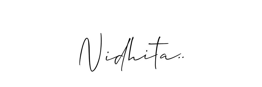 if you are searching for the best signature style for your name Nidhita... so please give up your signature search. here we have designed multiple signature styles  using Allison_Script. Nidhita.. signature style 2 images and pictures png