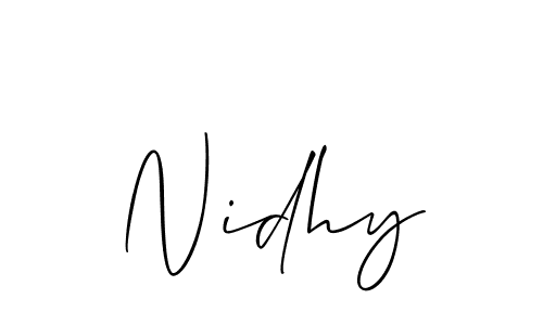 You can use this online signature creator to create a handwritten signature for the name Nidhy. This is the best online autograph maker. Nidhy signature style 2 images and pictures png