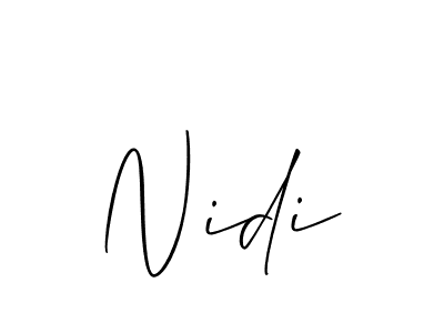 Allison_Script is a professional signature style that is perfect for those who want to add a touch of class to their signature. It is also a great choice for those who want to make their signature more unique. Get Nidi name to fancy signature for free. Nidi signature style 2 images and pictures png