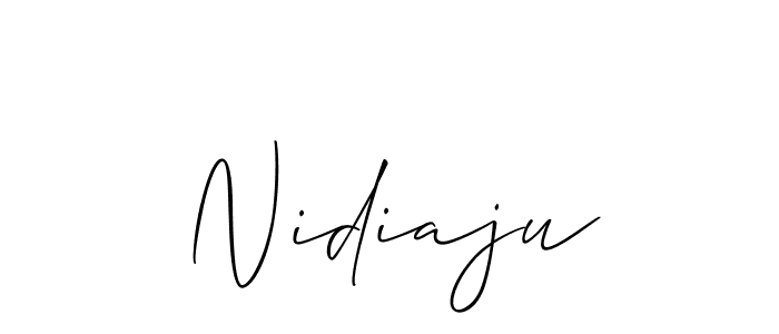 Create a beautiful signature design for name Nidiaju. With this signature (Allison_Script) fonts, you can make a handwritten signature for free. Nidiaju signature style 2 images and pictures png