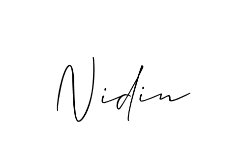 Similarly Allison_Script is the best handwritten signature design. Signature creator online .You can use it as an online autograph creator for name Nidin. Nidin signature style 2 images and pictures png