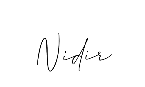 Here are the top 10 professional signature styles for the name Nidir. These are the best autograph styles you can use for your name. Nidir signature style 2 images and pictures png