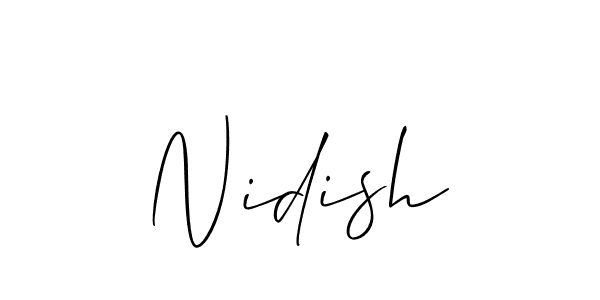 Once you've used our free online signature maker to create your best signature Allison_Script style, it's time to enjoy all of the benefits that Nidish name signing documents. Nidish signature style 2 images and pictures png