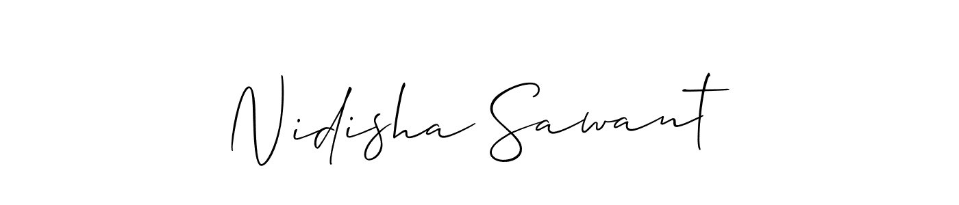 How to make Nidisha Sawant signature? Allison_Script is a professional autograph style. Create handwritten signature for Nidisha Sawant name. Nidisha Sawant signature style 2 images and pictures png