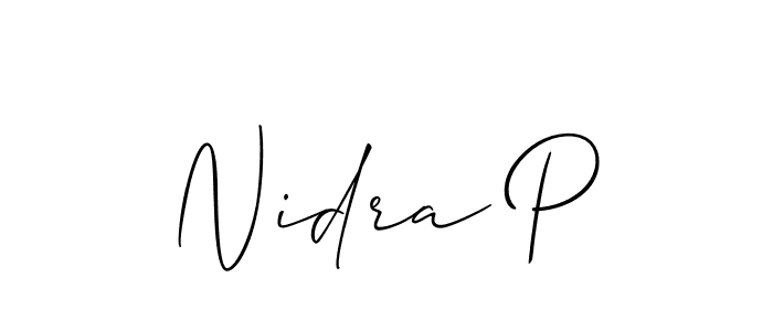 Once you've used our free online signature maker to create your best signature Allison_Script style, it's time to enjoy all of the benefits that Nidra P name signing documents. Nidra P signature style 2 images and pictures png