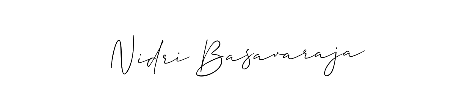 Make a beautiful signature design for name Nidri Basavaraja. Use this online signature maker to create a handwritten signature for free. Nidri Basavaraja signature style 2 images and pictures png