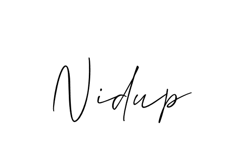 Check out images of Autograph of Nidup name. Actor Nidup Signature Style. Allison_Script is a professional sign style online. Nidup signature style 2 images and pictures png