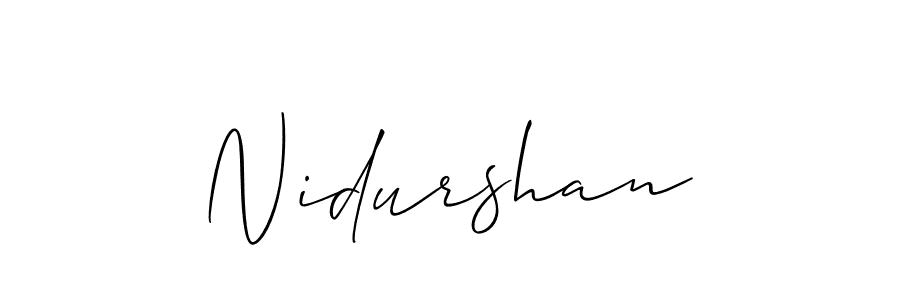 Also we have Nidurshan name is the best signature style. Create professional handwritten signature collection using Allison_Script autograph style. Nidurshan signature style 2 images and pictures png