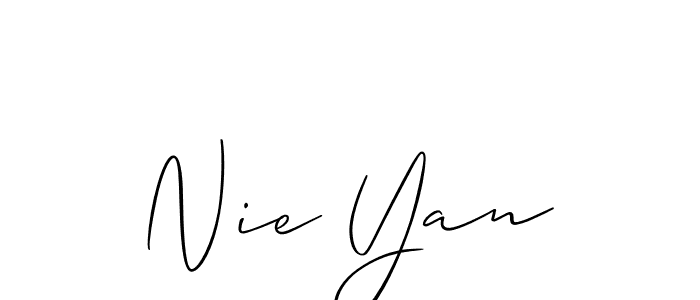 You should practise on your own different ways (Allison_Script) to write your name (Nie Yan) in signature. don't let someone else do it for you. Nie Yan signature style 2 images and pictures png
