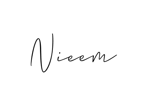 How to make Nieem name signature. Use Allison_Script style for creating short signs online. This is the latest handwritten sign. Nieem signature style 2 images and pictures png