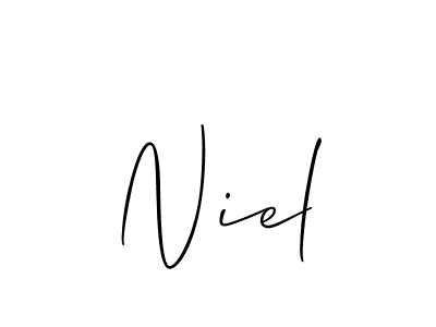 Design your own signature with our free online signature maker. With this signature software, you can create a handwritten (Allison_Script) signature for name Niel. Niel signature style 2 images and pictures png