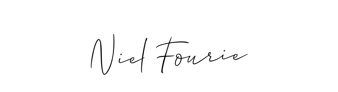 Niel Fourie stylish signature style. Best Handwritten Sign (Allison_Script) for my name. Handwritten Signature Collection Ideas for my name Niel Fourie. Niel Fourie signature style 2 images and pictures png