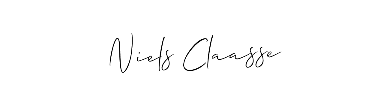 Use a signature maker to create a handwritten signature online. With this signature software, you can design (Allison_Script) your own signature for name Niels Claasse. Niels Claasse signature style 2 images and pictures png