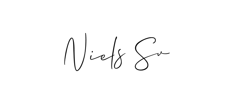 How to make Niels Sv signature? Allison_Script is a professional autograph style. Create handwritten signature for Niels Sv name. Niels Sv signature style 2 images and pictures png