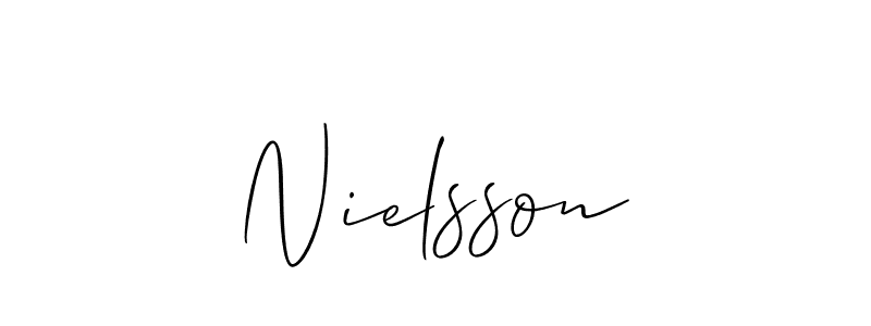 How to make Nielsson signature? Allison_Script is a professional autograph style. Create handwritten signature for Nielsson name. Nielsson signature style 2 images and pictures png