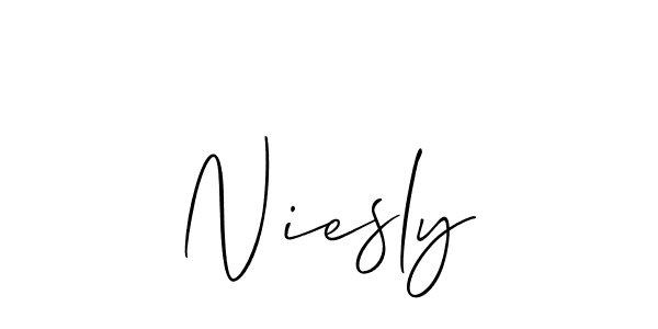 Also we have Niesly name is the best signature style. Create professional handwritten signature collection using Allison_Script autograph style. Niesly signature style 2 images and pictures png