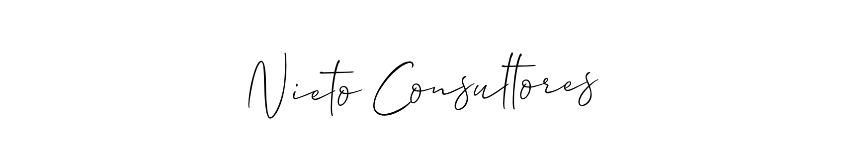 Also we have Nieto Consultores name is the best signature style. Create professional handwritten signature collection using Allison_Script autograph style. Nieto Consultores signature style 2 images and pictures png