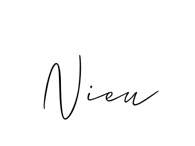 How to make Nieu name signature. Use Allison_Script style for creating short signs online. This is the latest handwritten sign. Nieu signature style 2 images and pictures png