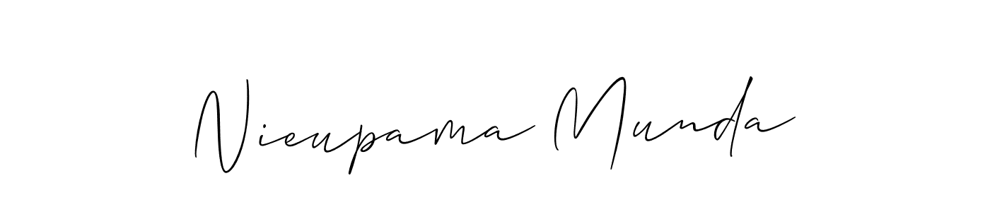 You should practise on your own different ways (Allison_Script) to write your name (Nieupama Munda) in signature. don't let someone else do it for you. Nieupama Munda signature style 2 images and pictures png