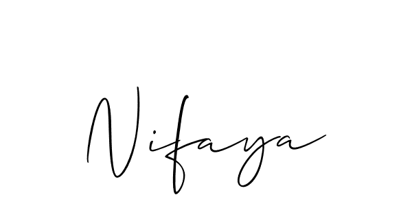 How to Draw Nifaya signature style? Allison_Script is a latest design signature styles for name Nifaya. Nifaya signature style 2 images and pictures png