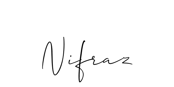 How to make Nifraz name signature. Use Allison_Script style for creating short signs online. This is the latest handwritten sign. Nifraz signature style 2 images and pictures png