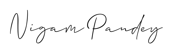 How to make Nigam Pandey name signature. Use Allison_Script style for creating short signs online. This is the latest handwritten sign. Nigam Pandey signature style 2 images and pictures png